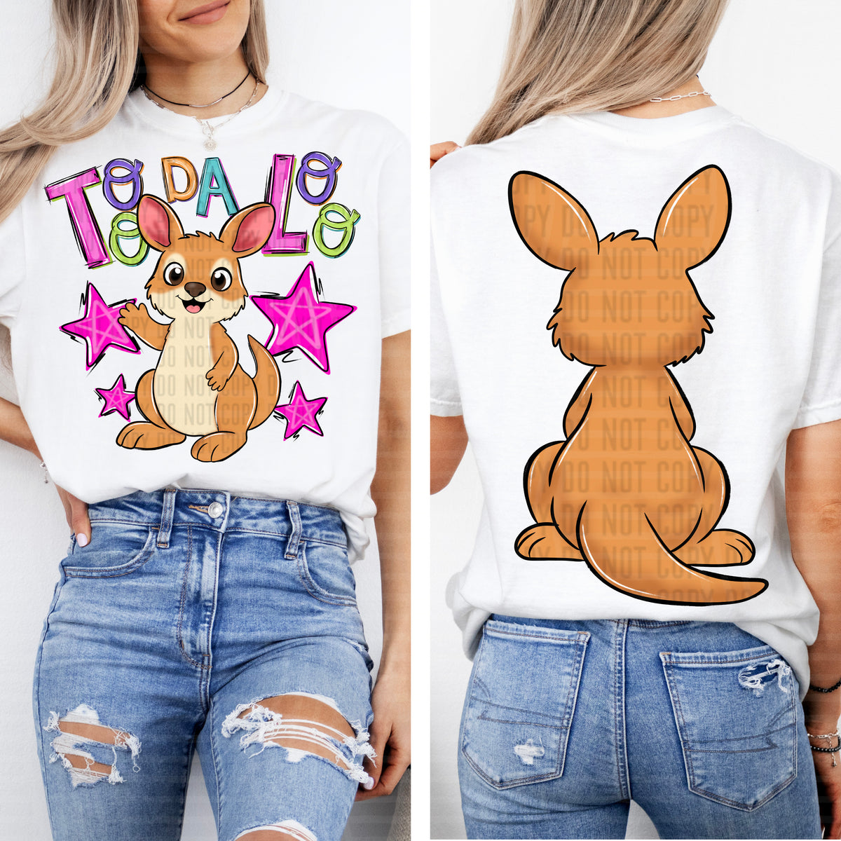 Toodaloo kangaroo (BACK ONLY) (Caplinger) DTF Transfer