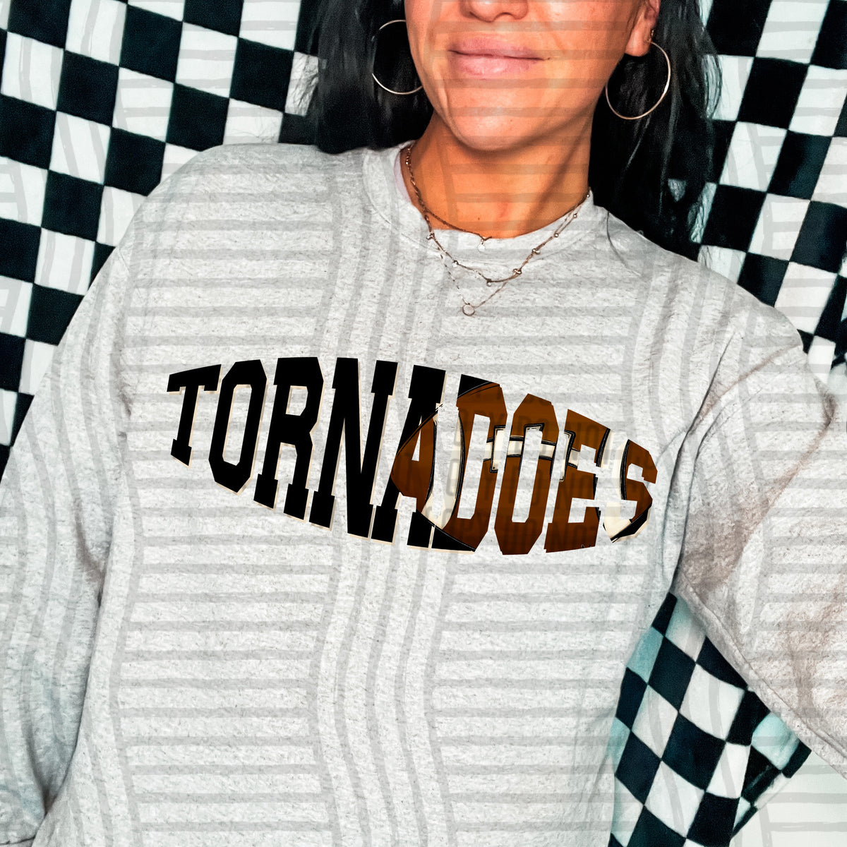 Tornadoes varsity clipped football (Caplinger) DTF transfer