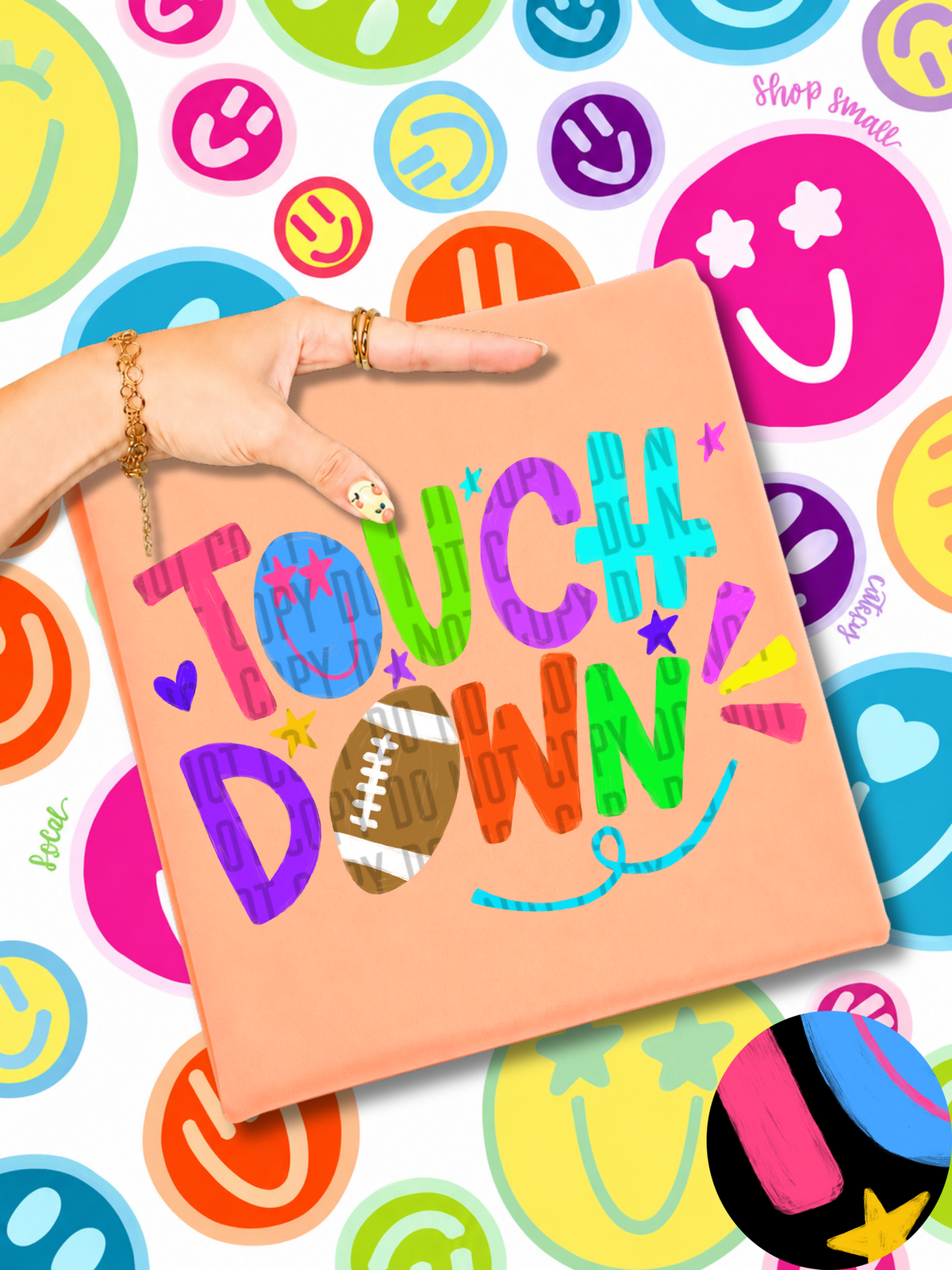 Touchdown colorful (Caplinger) DTF Transfer