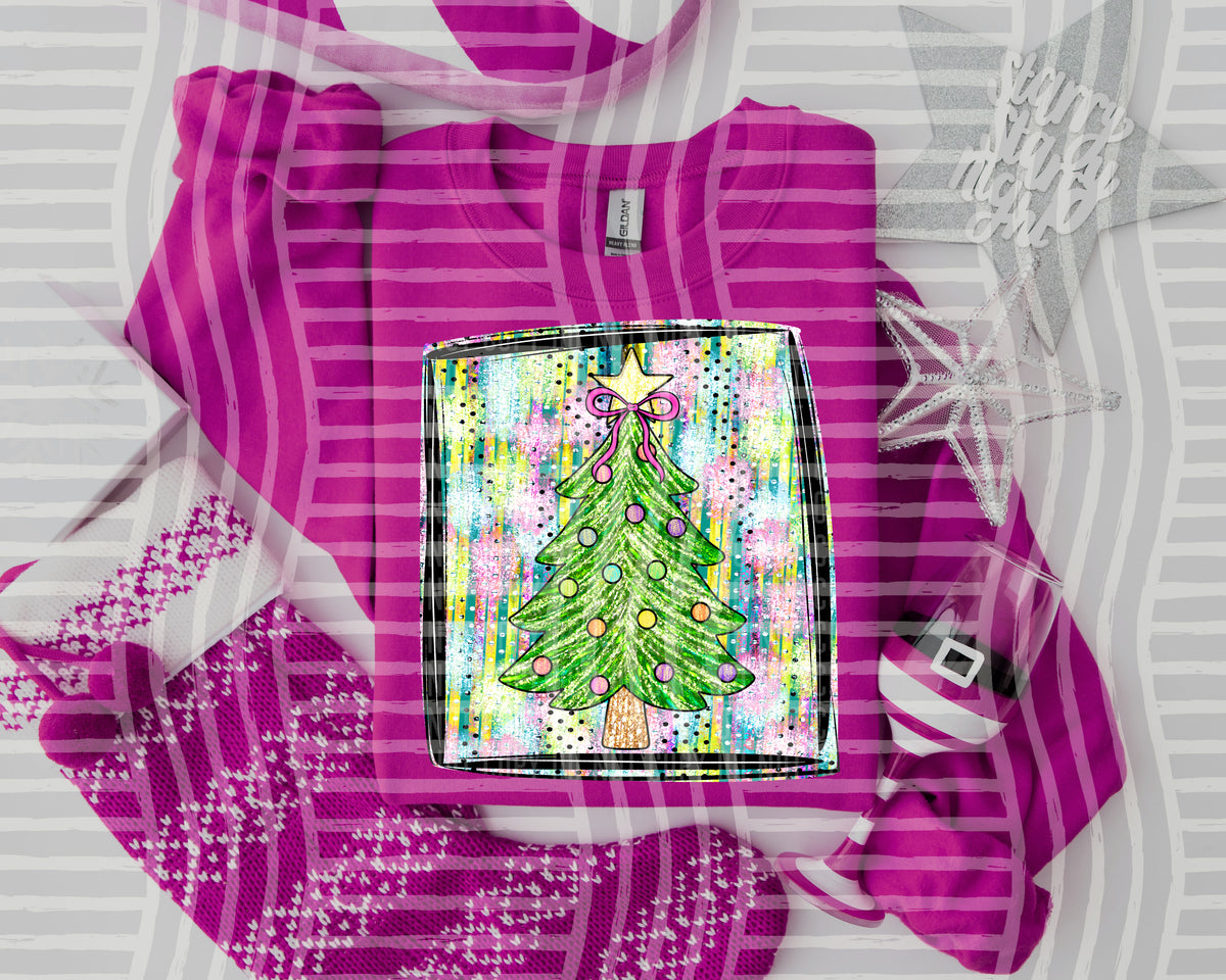 Glitter Christmas tree (caplinger) DTF transfer