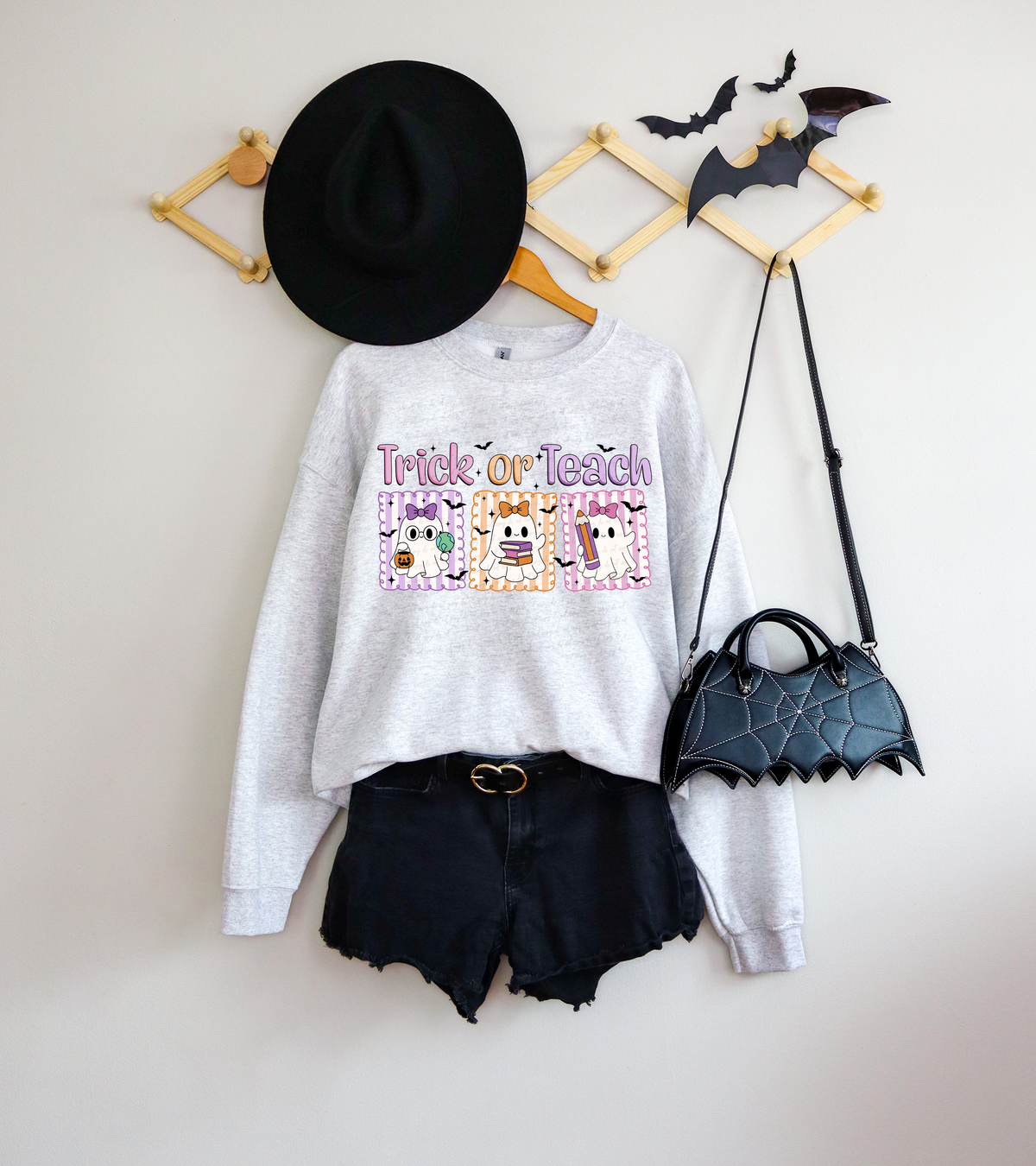 Trick Or Teach Black Bats 108937 DTF transfer