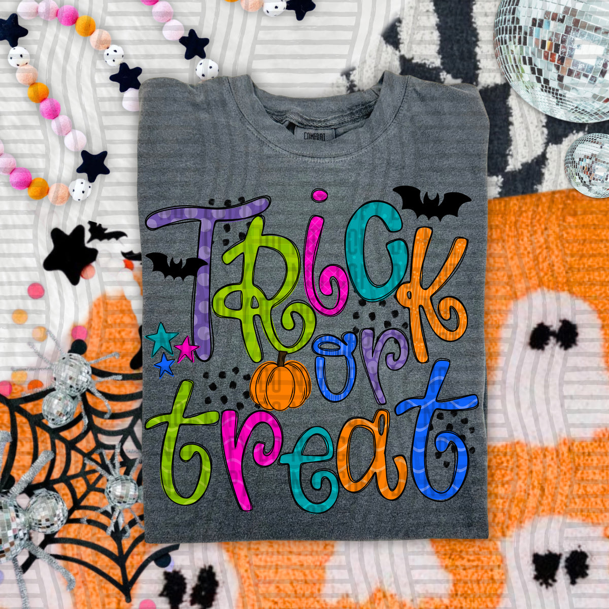 Trick or treat colorful (caplinger) DTF Transfer