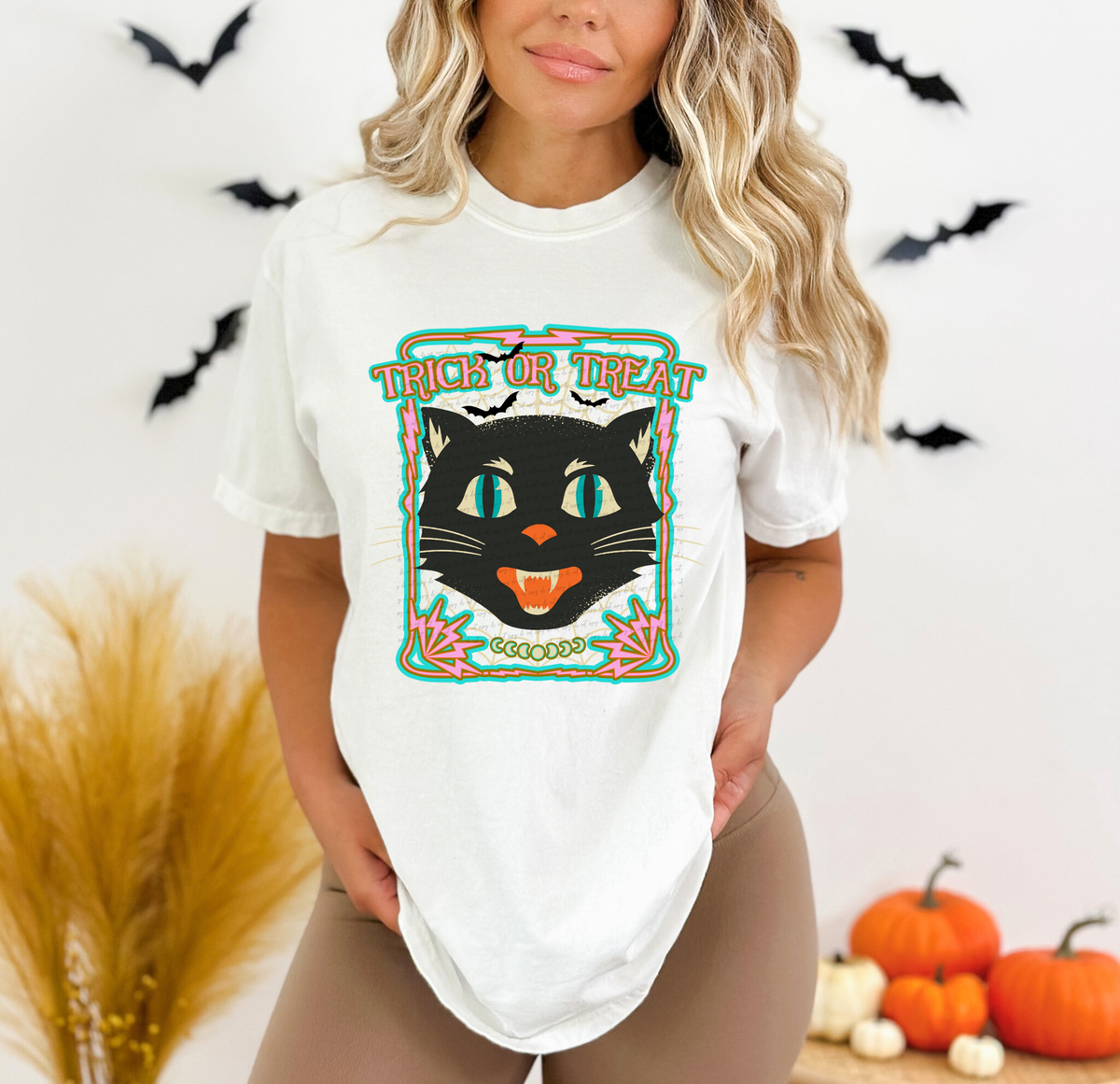 Trick Or Treat Black Cat 69463 DTF transfer