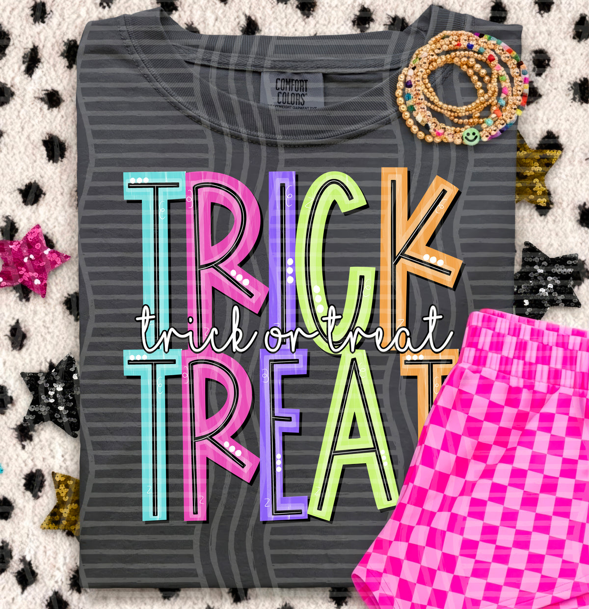 TRICK OR TREAT-Colorful font (Caplinger) DTF Transfer