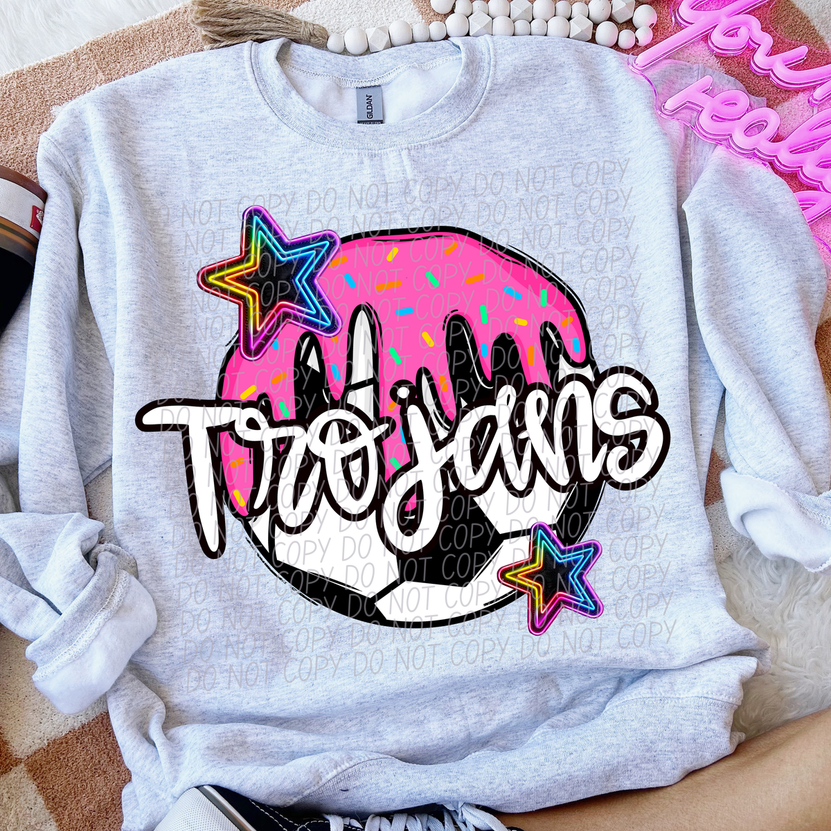 Dripping SOCCER Trojans  (CITY) DTF transfer