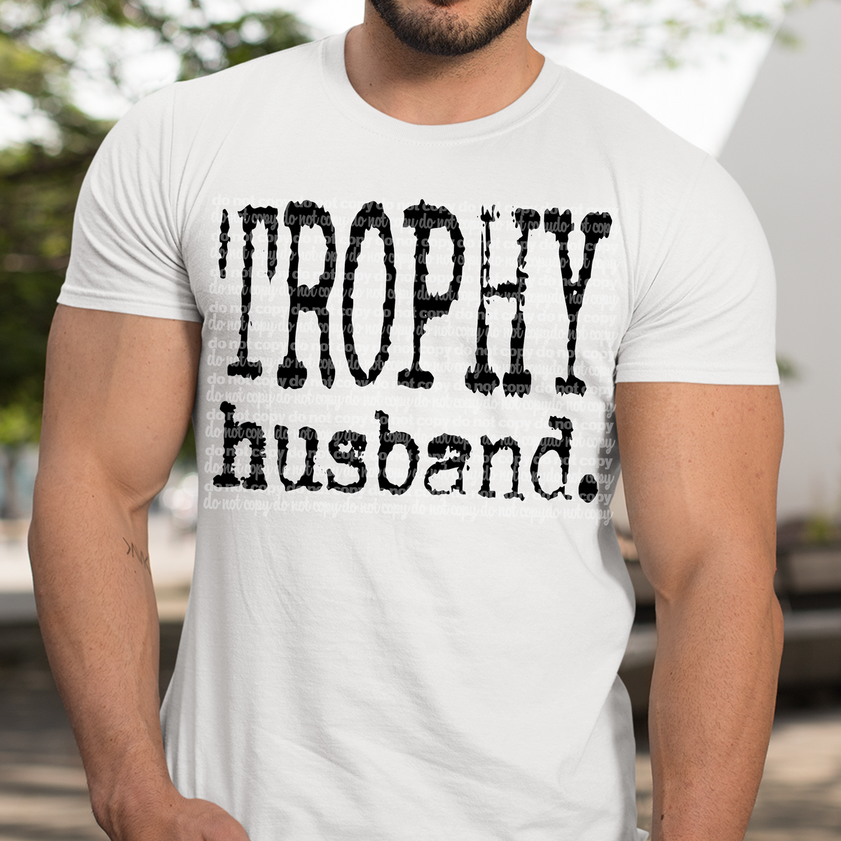 Trophy Husband typography (TTD) 102996 DTF transfer