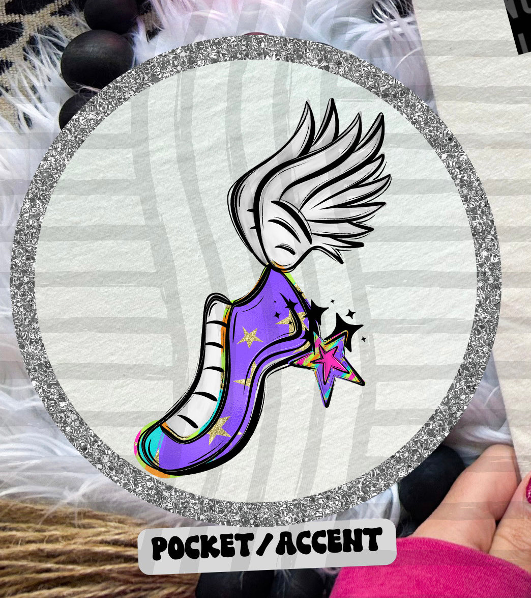 Track - Colorful Stripe With Stars And Checker POCKET PRINT 108265 DTF transfer