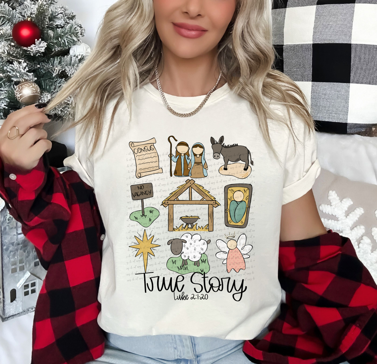 True Story Manger Grid 69830 DTF transfer