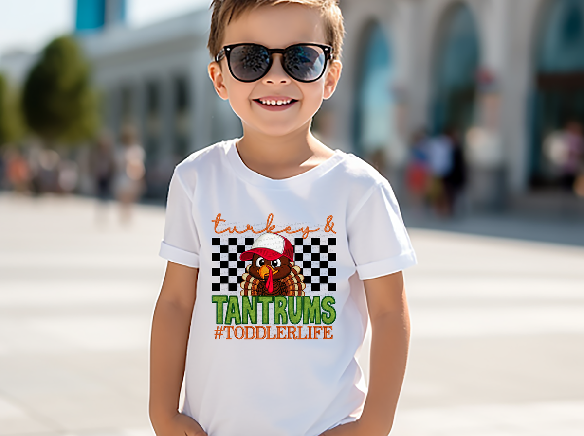 Turkey and Tantrums Boy Turkey Toddler Life 69537 DTF transfer