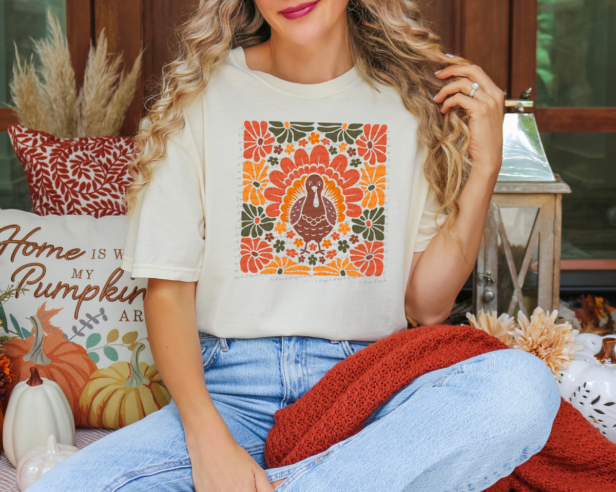 Turkey Boho Flowers 59999 DTF Transfer