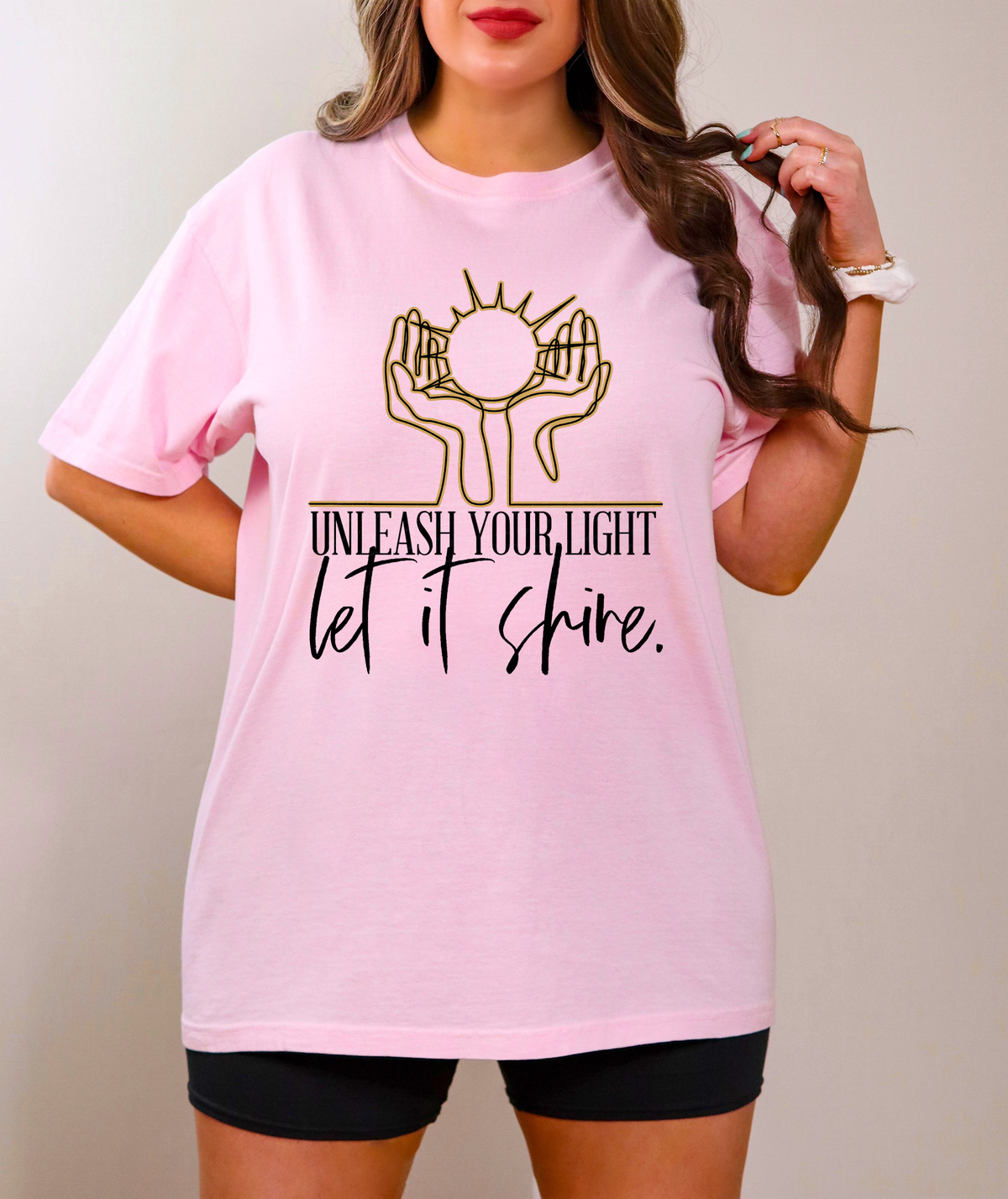 Unleash Your Light Let It Shine Hands Holding Sun 114819 DTF transfer