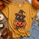 Halloween cat in pumpkin (Grove) DTF Transfer