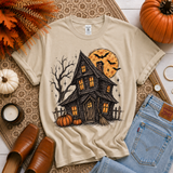 Haunted house with moon (Grove) DTF Transfer