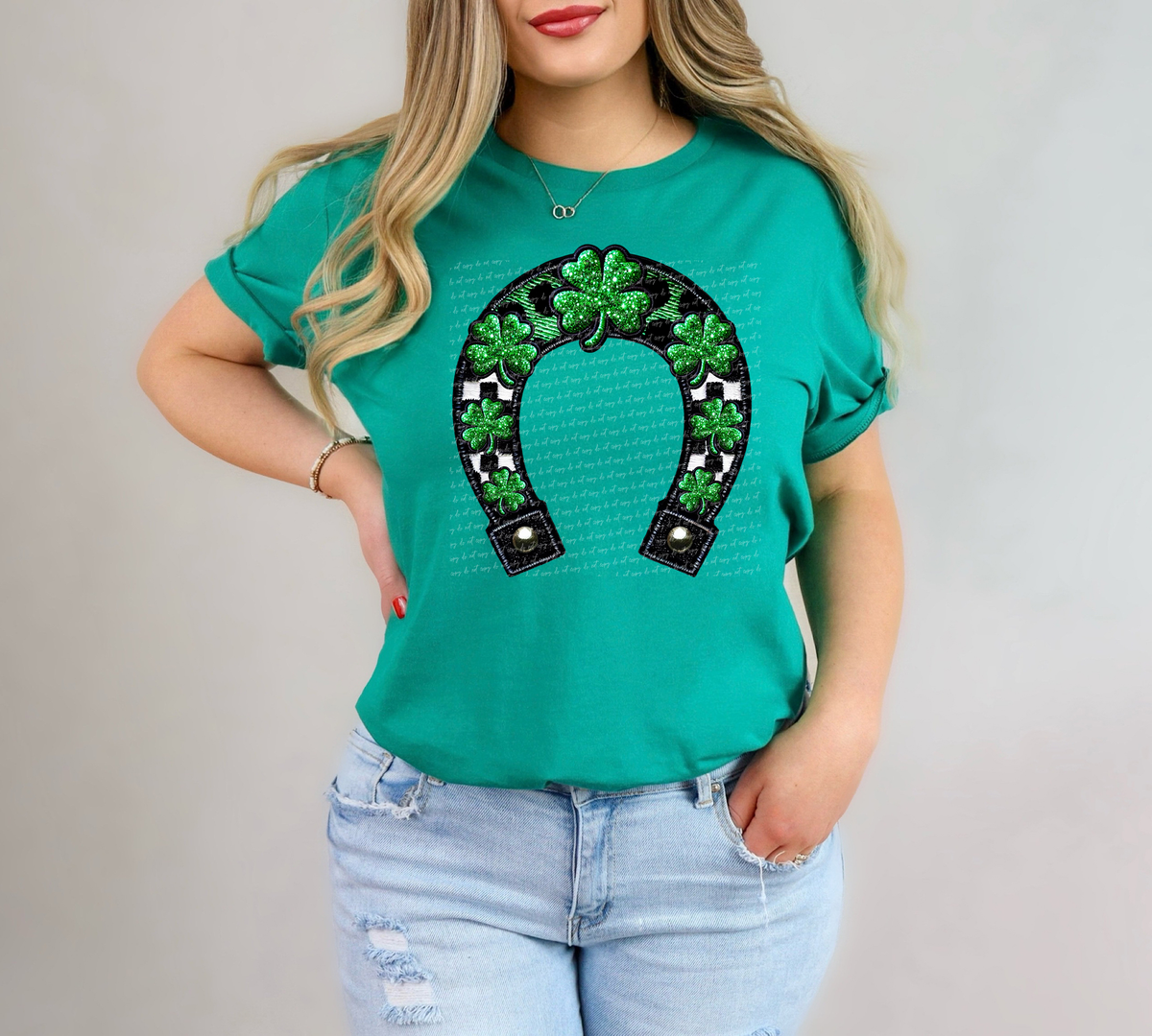 Upper Arc Lucky Horseshoe Clover 81957 DTF Transfer