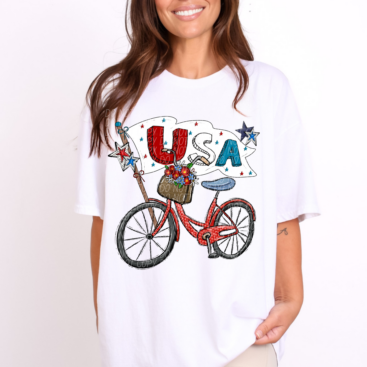 USA Banner Bicycle (CITY) DTF transfer