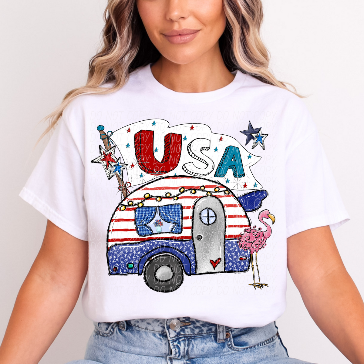 USA Banner Camper (CITY) DTF transfer