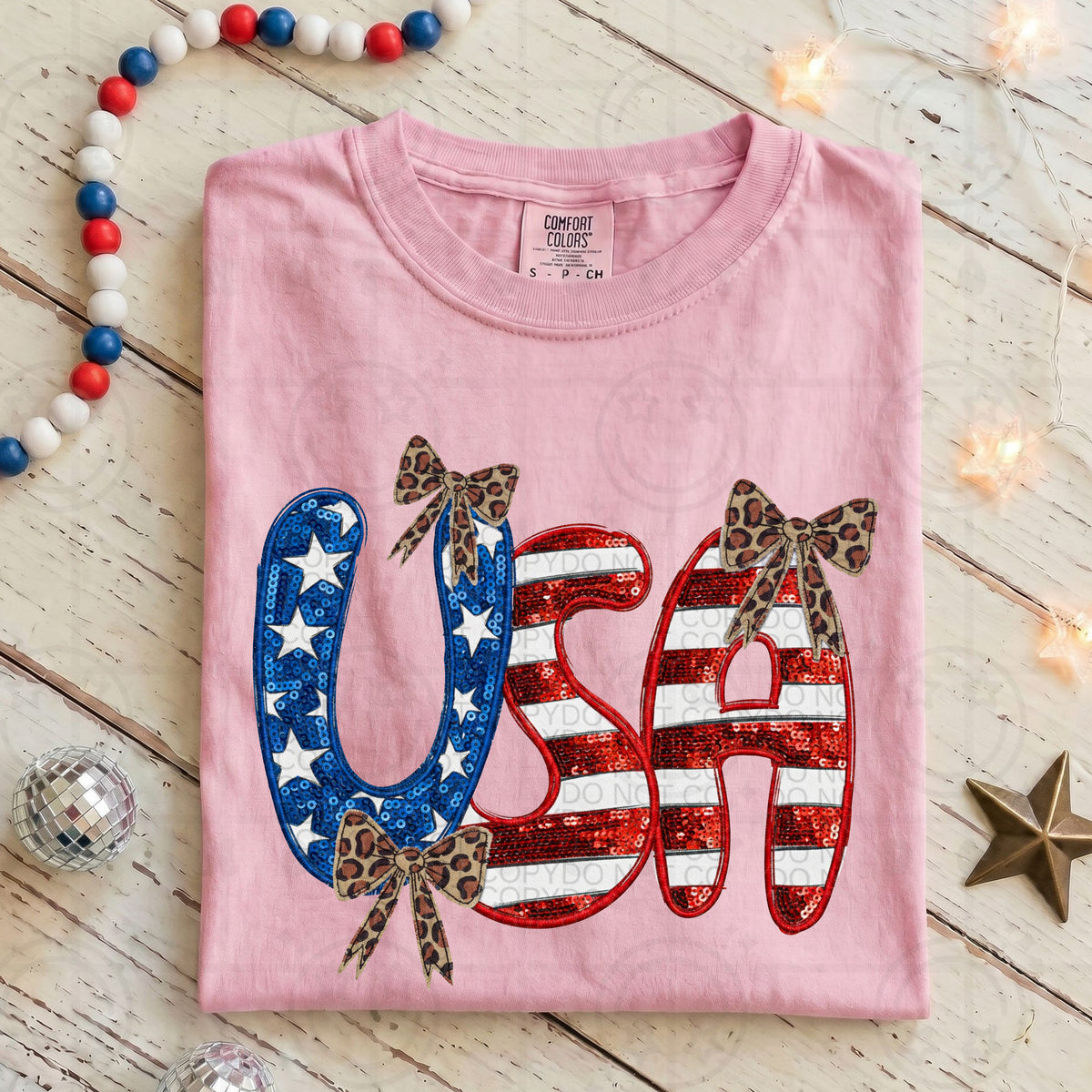 USA leopard bows (HW) DTF Transfer