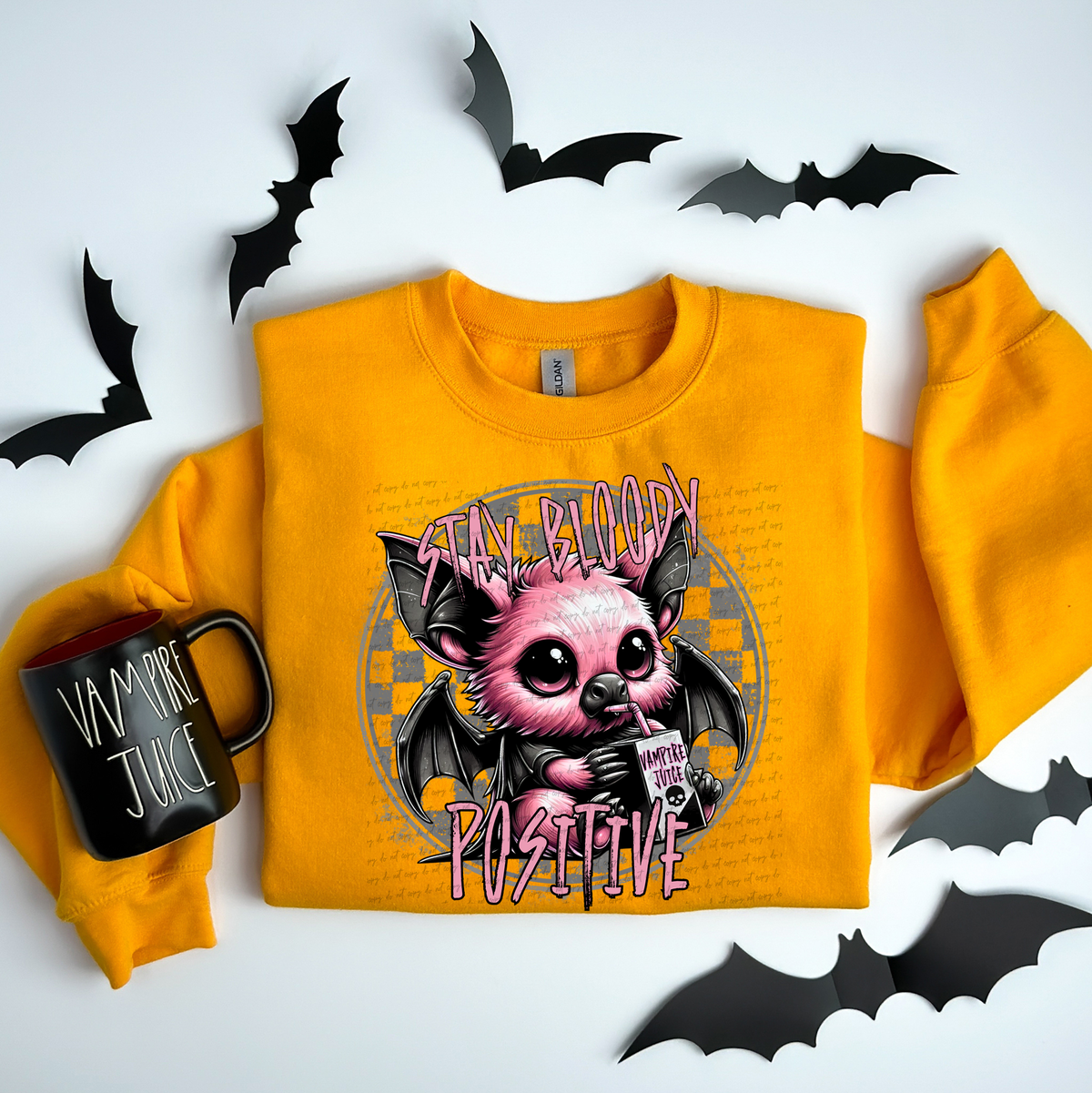 Stay Bloody Positive Vampire Juice 57524 DTF transfer