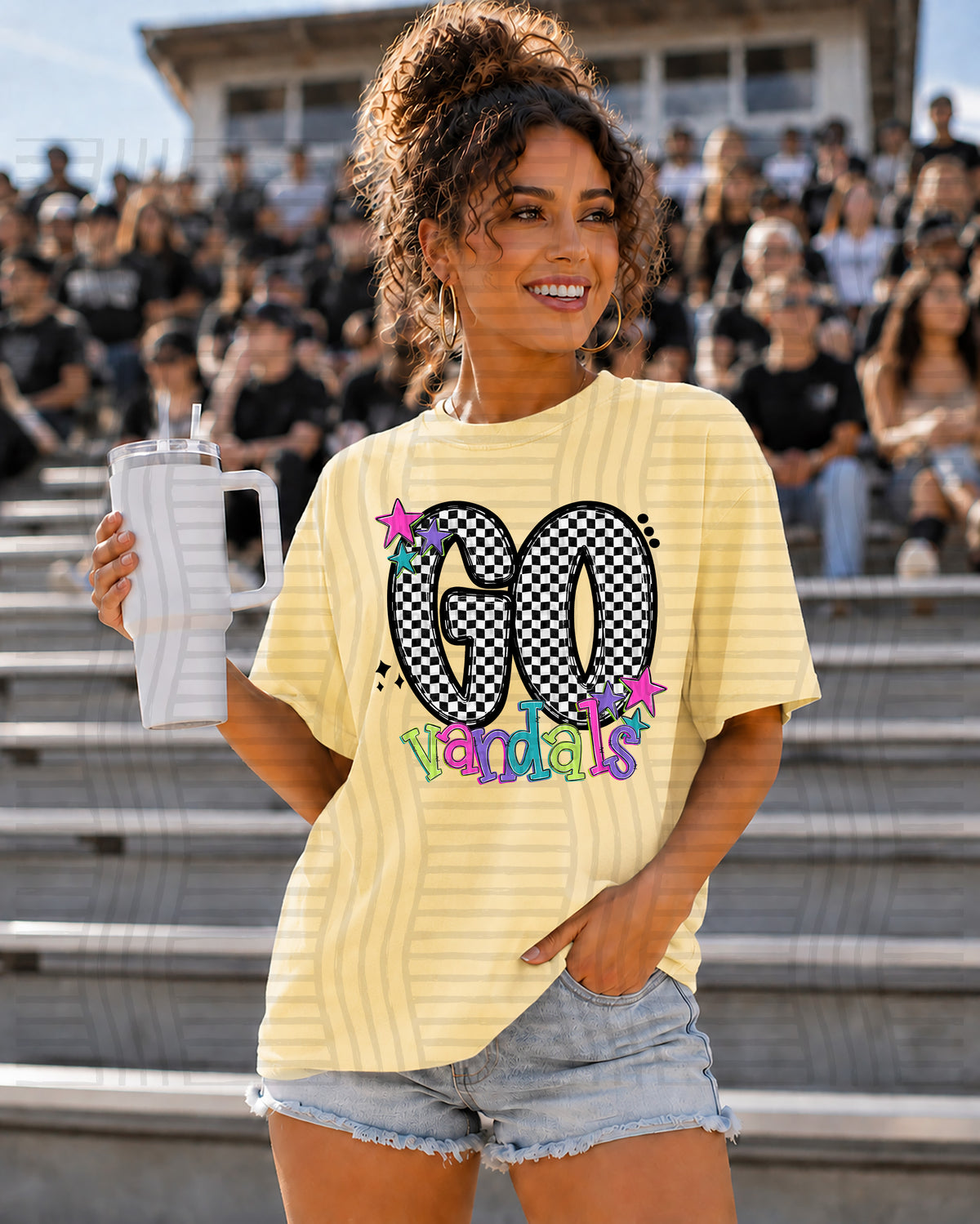 Vandals-Go Checker Neon (Caplinger) DTF Transfer