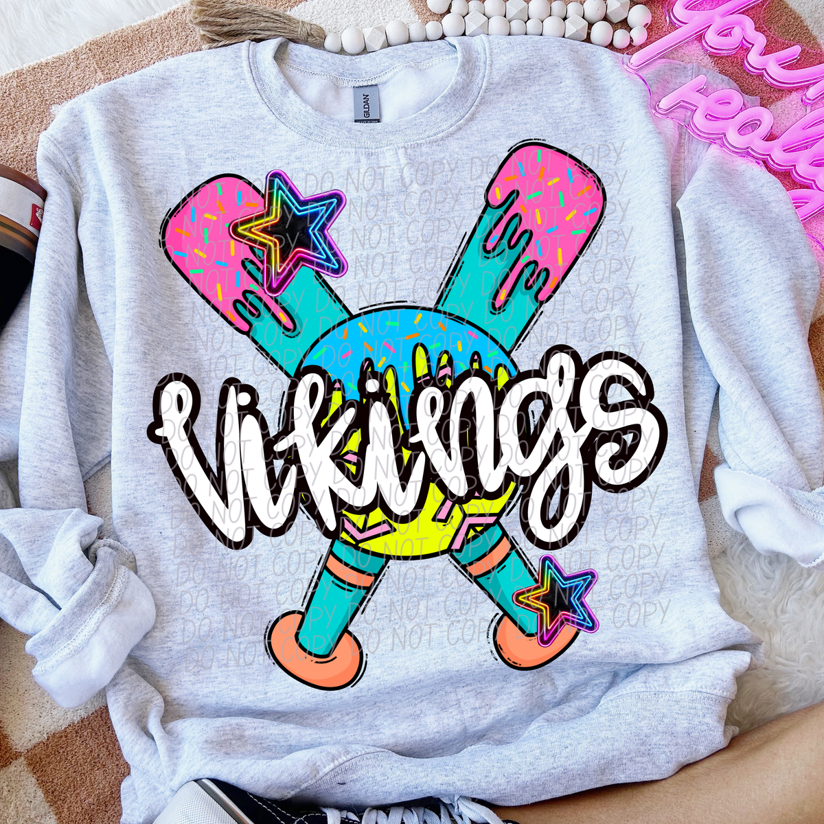 Dripping softball Vikings (CITY) DTF transfer