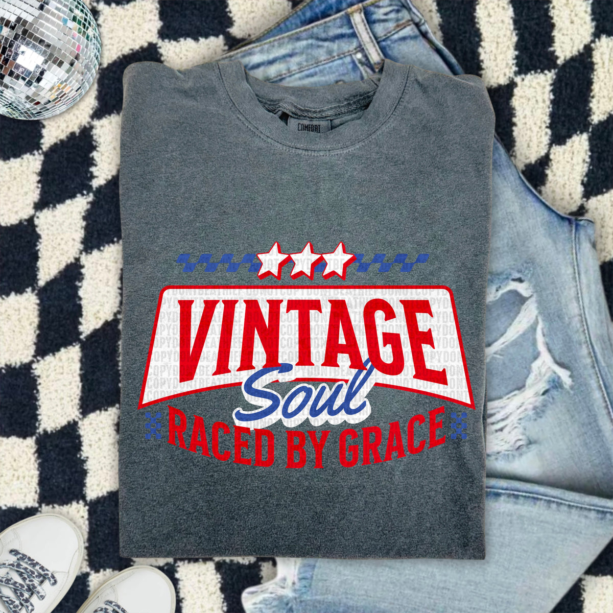 Vintage Soul Raced By Grace 104402 DTF transfer
