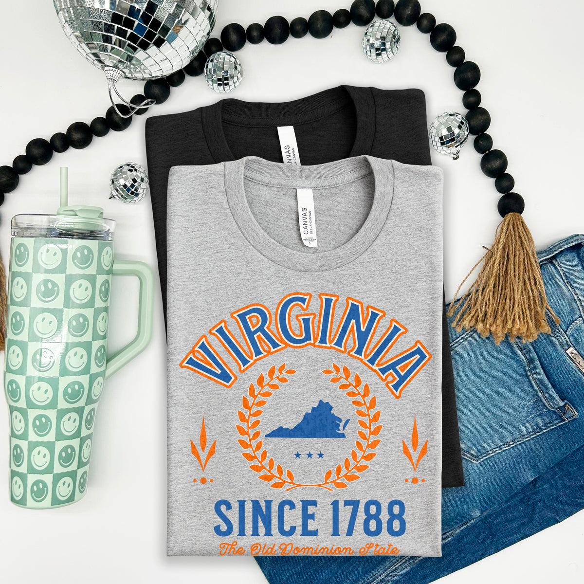 Virginia Varsity Letters ORANGE and BLUE 105105 DTF transfer