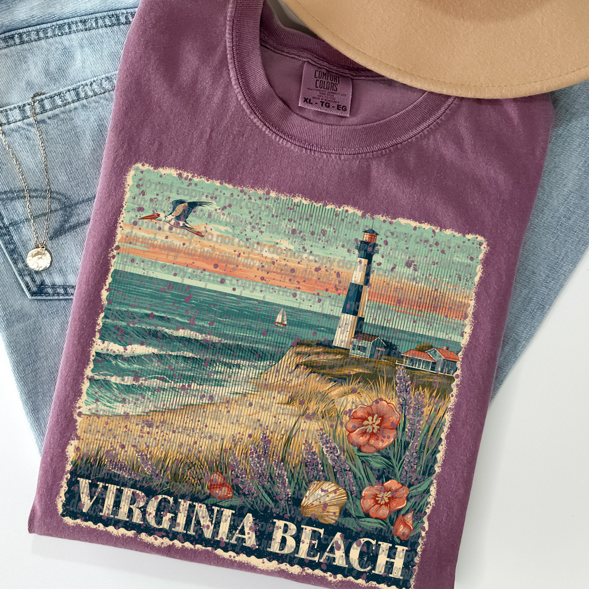 Virginia Beach Stamp (TTD) 102311 DTF transfer