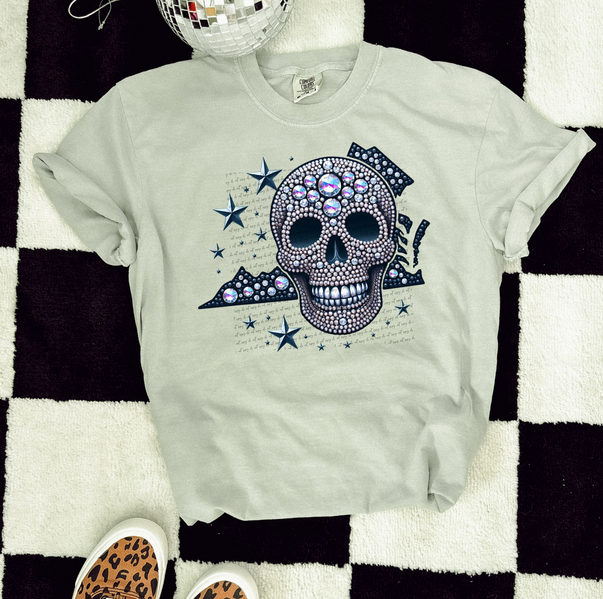 Virginia Rhinestone Skull 42690 DTF transfer