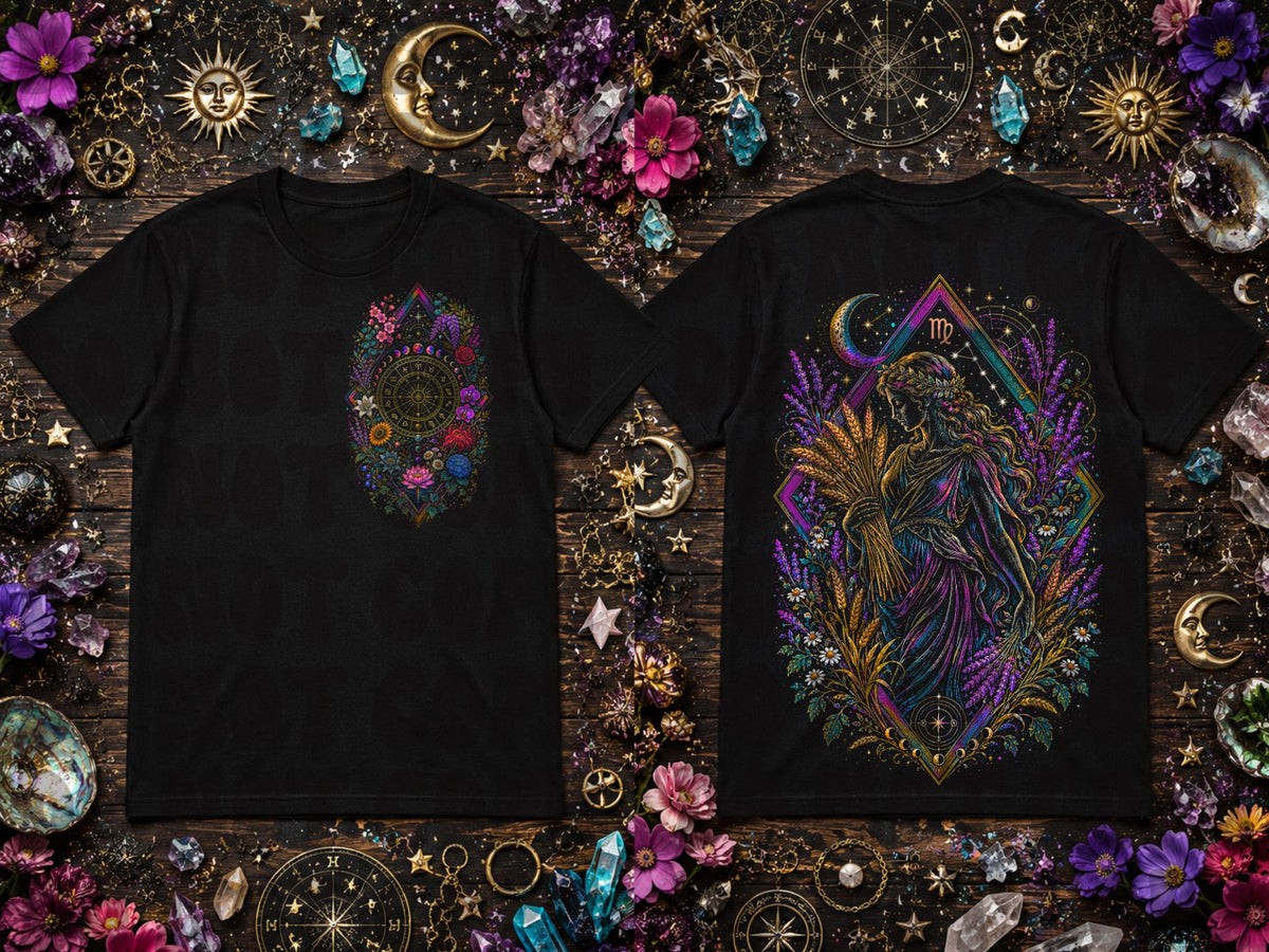 Floral Virgo BACK ONLY (Starlight) DTF Transfer