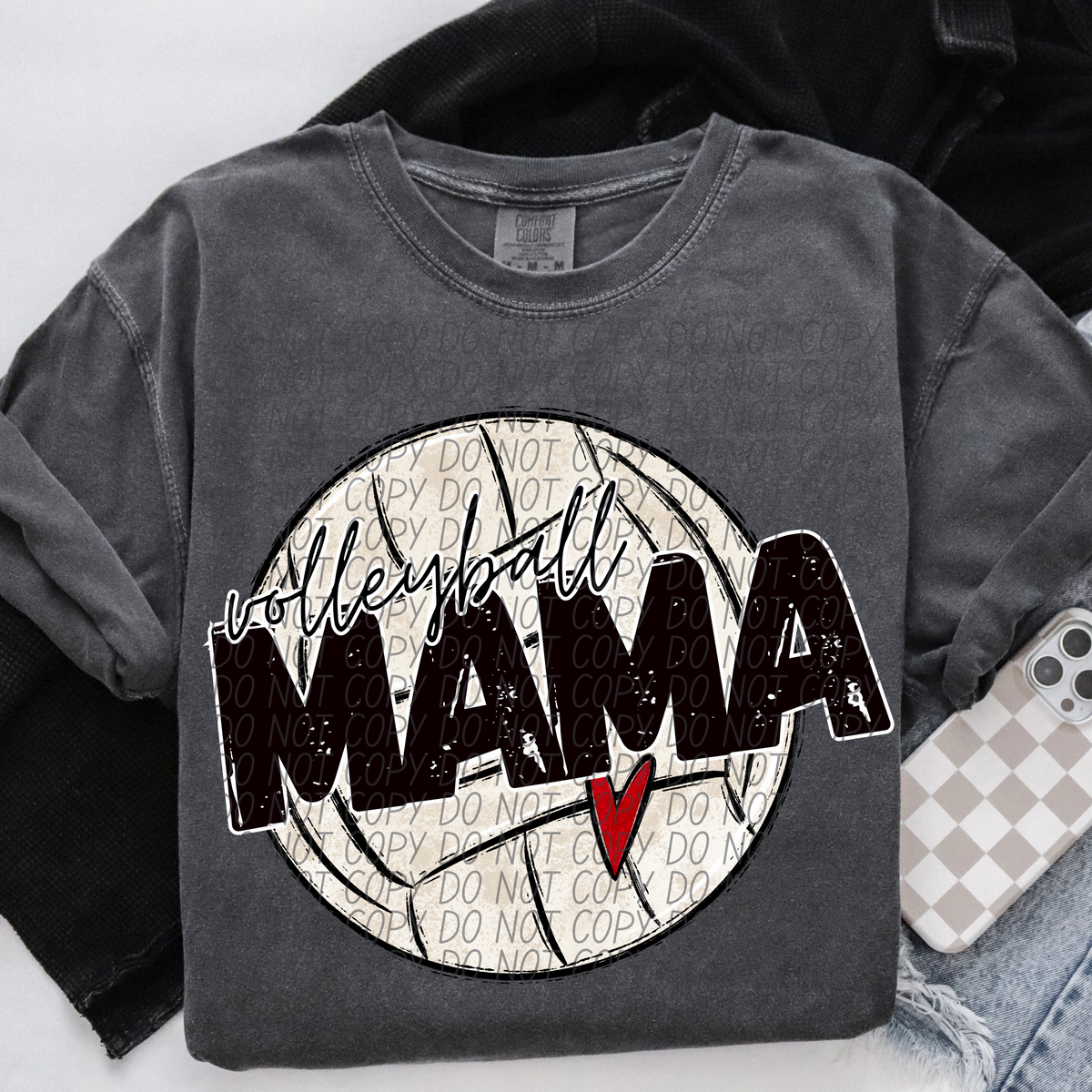 Volleyball Mama with heart (CITY) DTF transfer