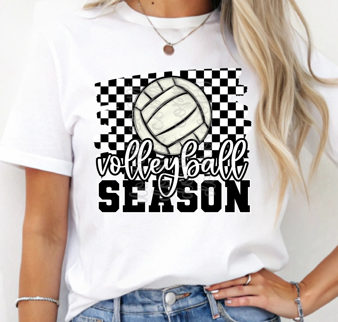 Volleyball Season Checkered (PARKER) DTF transfer