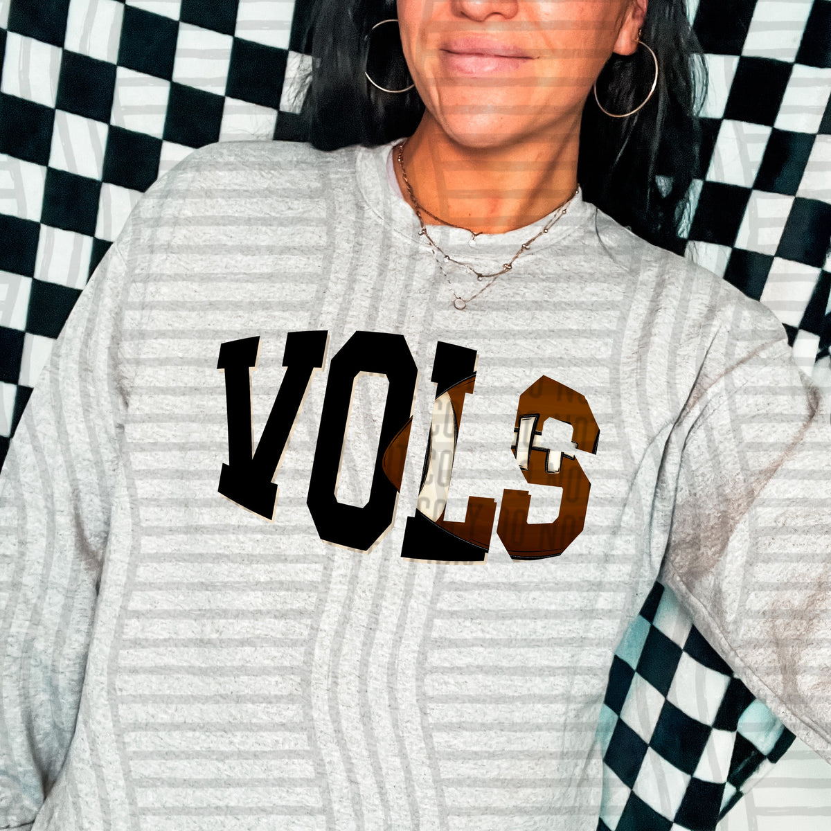 Vols varsity clipped football (Caplinger) DTF transfer