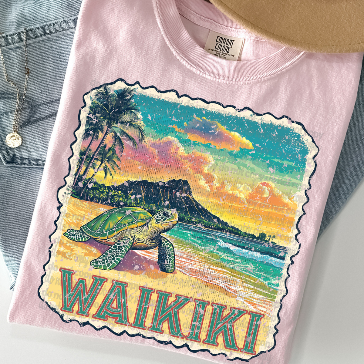 Waikiki stamp (TTD) 100538 DTF transfer