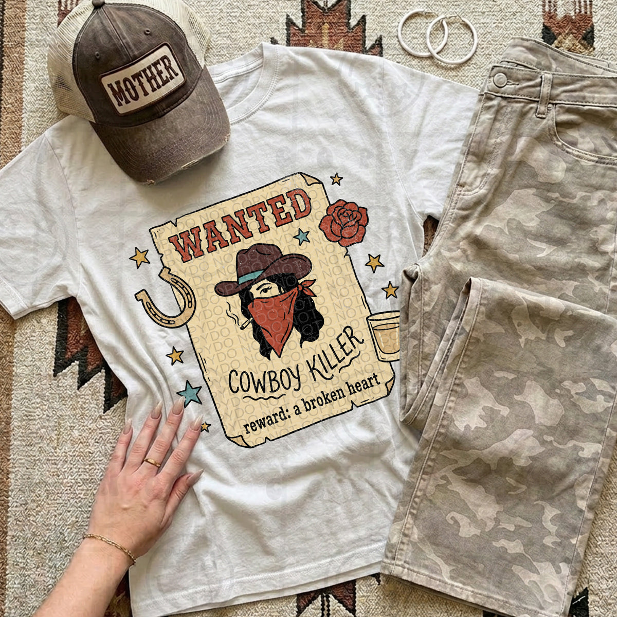 Wanted cowboy killer vintage (HW) DTF Transfer