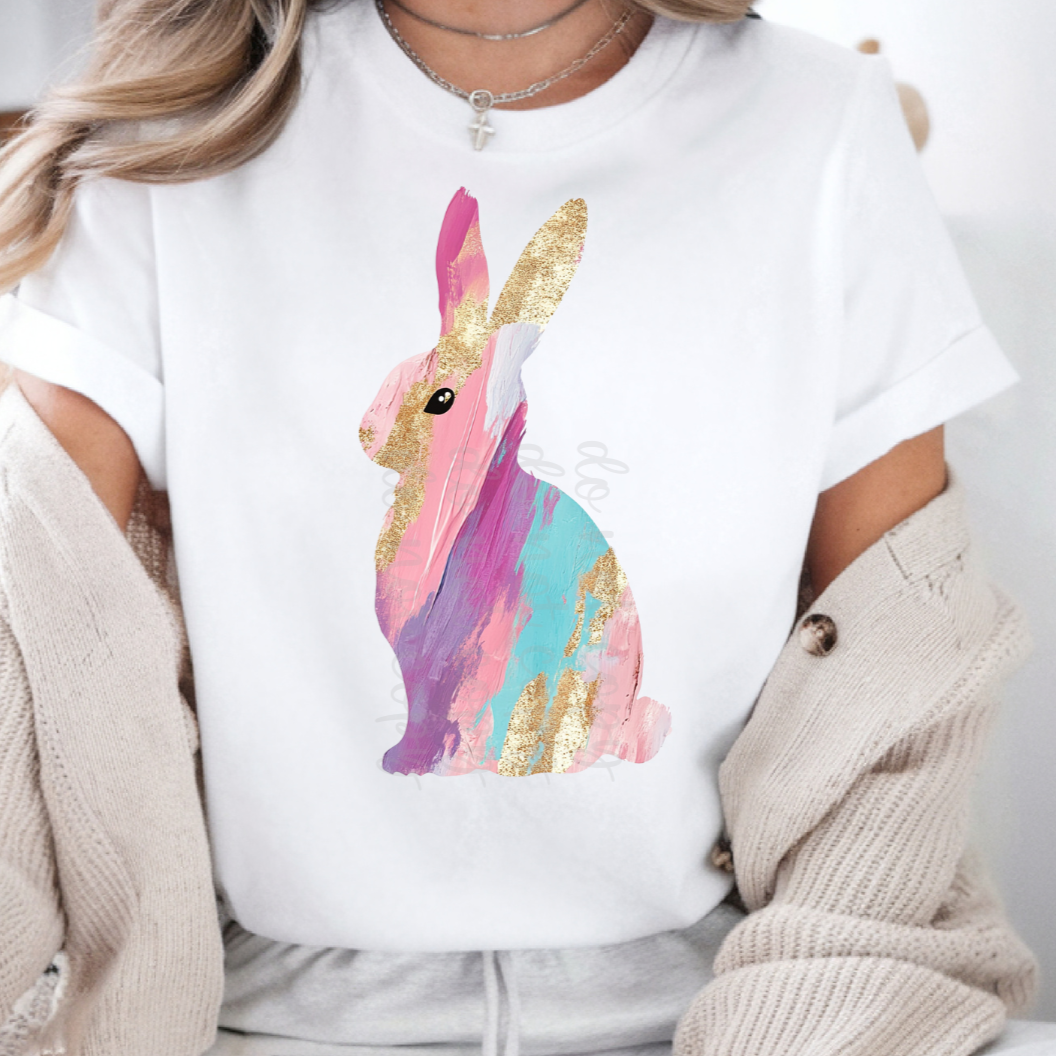 Water color bunny (Parker)  DTF Transfer