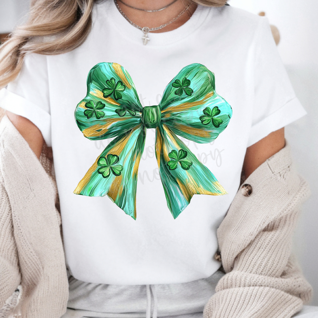 Water color shamrock bow (Parker)  DTF Transfer
