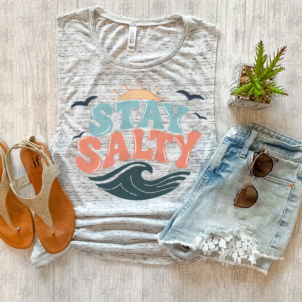Stay salty wave and sun (Dyed) DTF Transfer