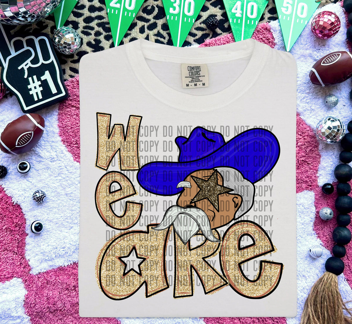We Are Rebels Gold (Blue Hat) 59016 DTF transfer