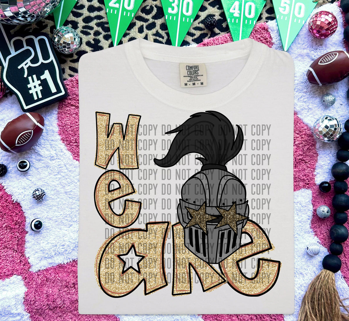 We Are Knights Gold (Black) 59020 DTF transfer