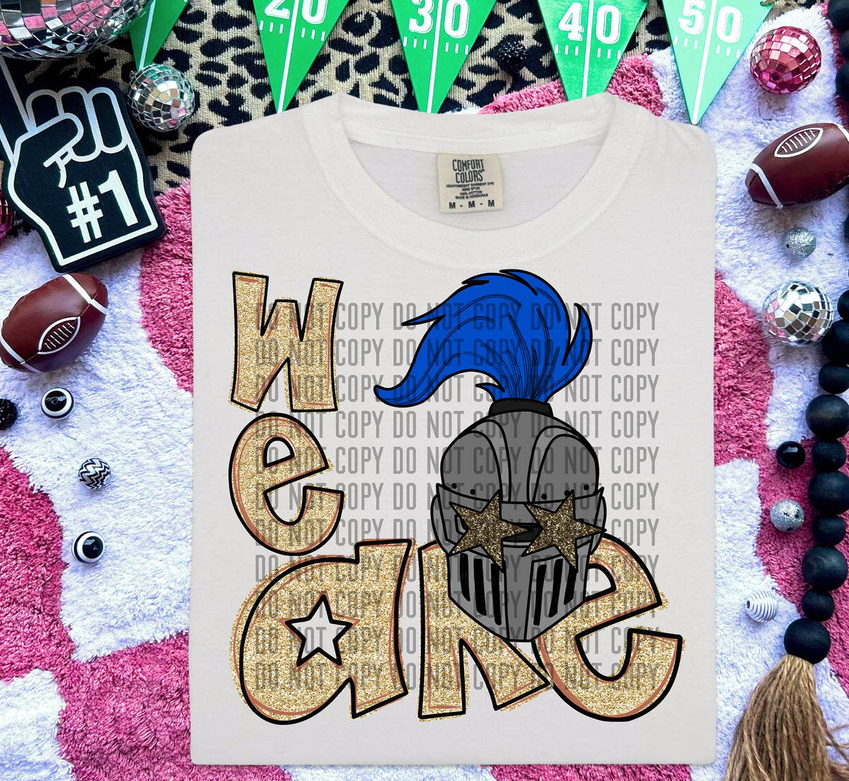 We Are Knights Gold (Blue) 59021 DTF transfer