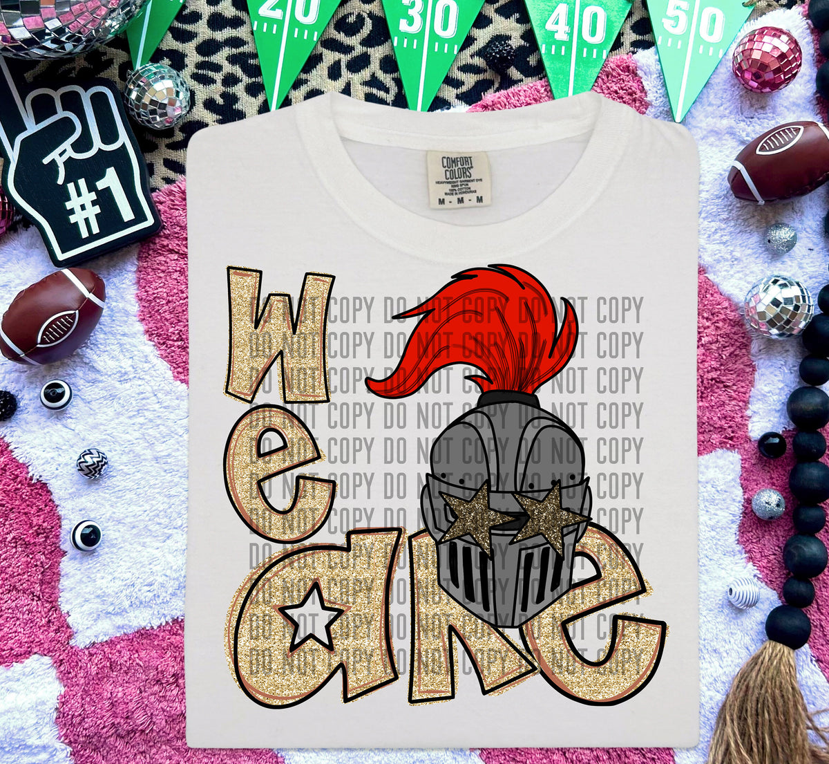 We Are Knights Gold (Red) 59022 DTF transfer