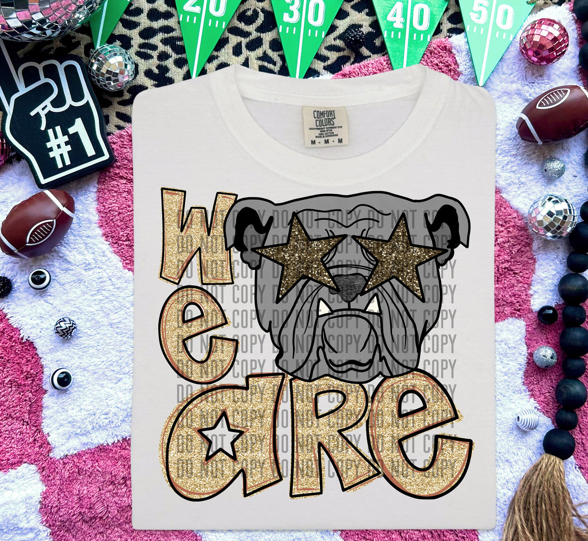 We Are Bulldogs Gold (Grey) 57998 DTF transfer
