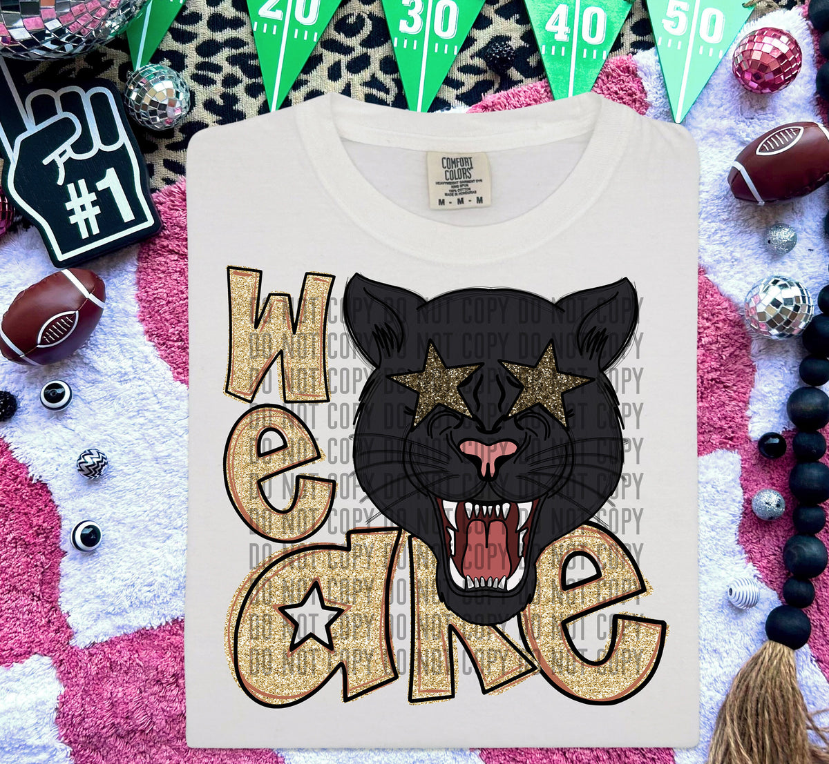 We Are Panthers Gold 59026 DTF transfer