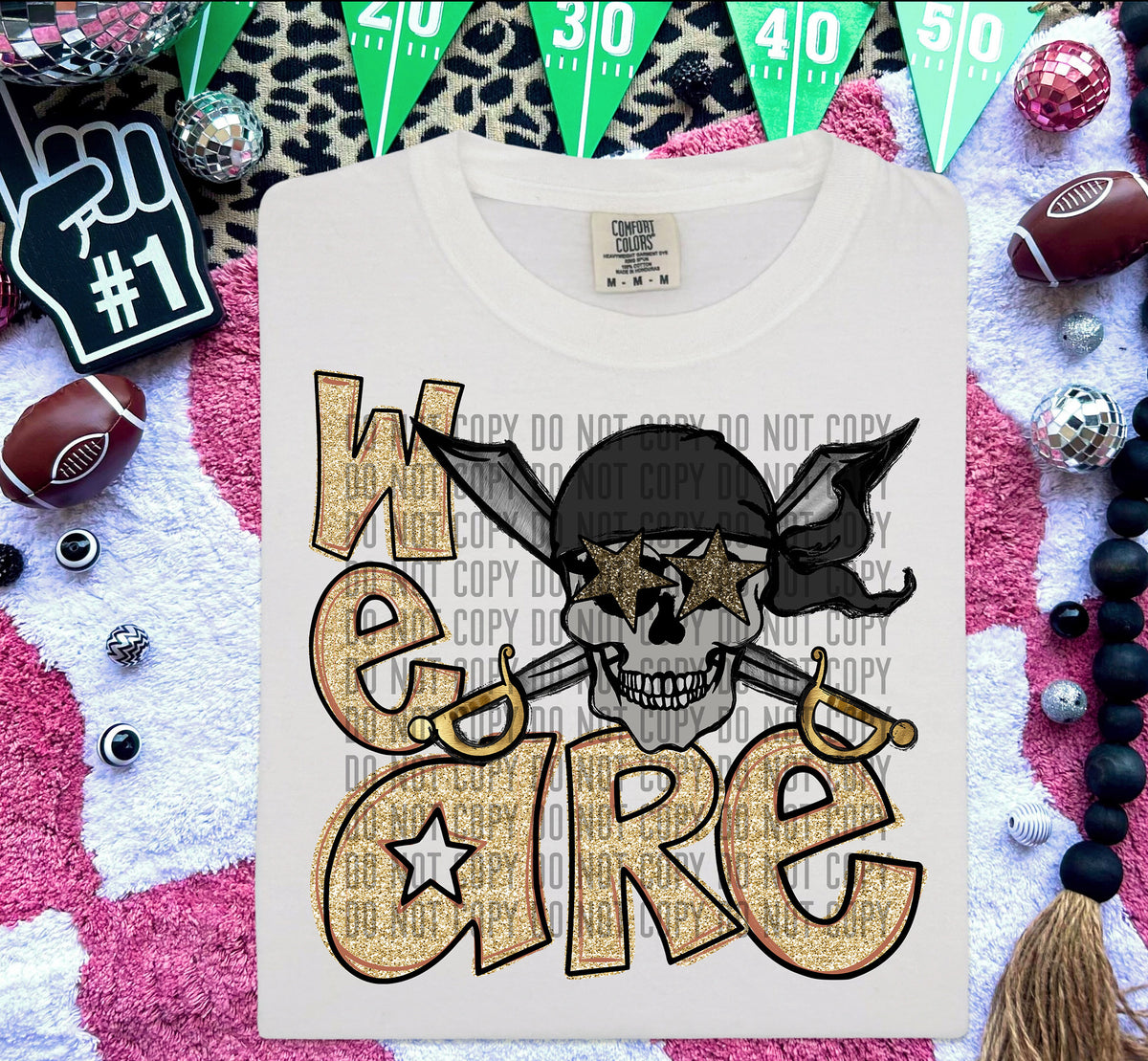 We Are Pirates Gold (Black Headscarf) 59028 DTF transfer