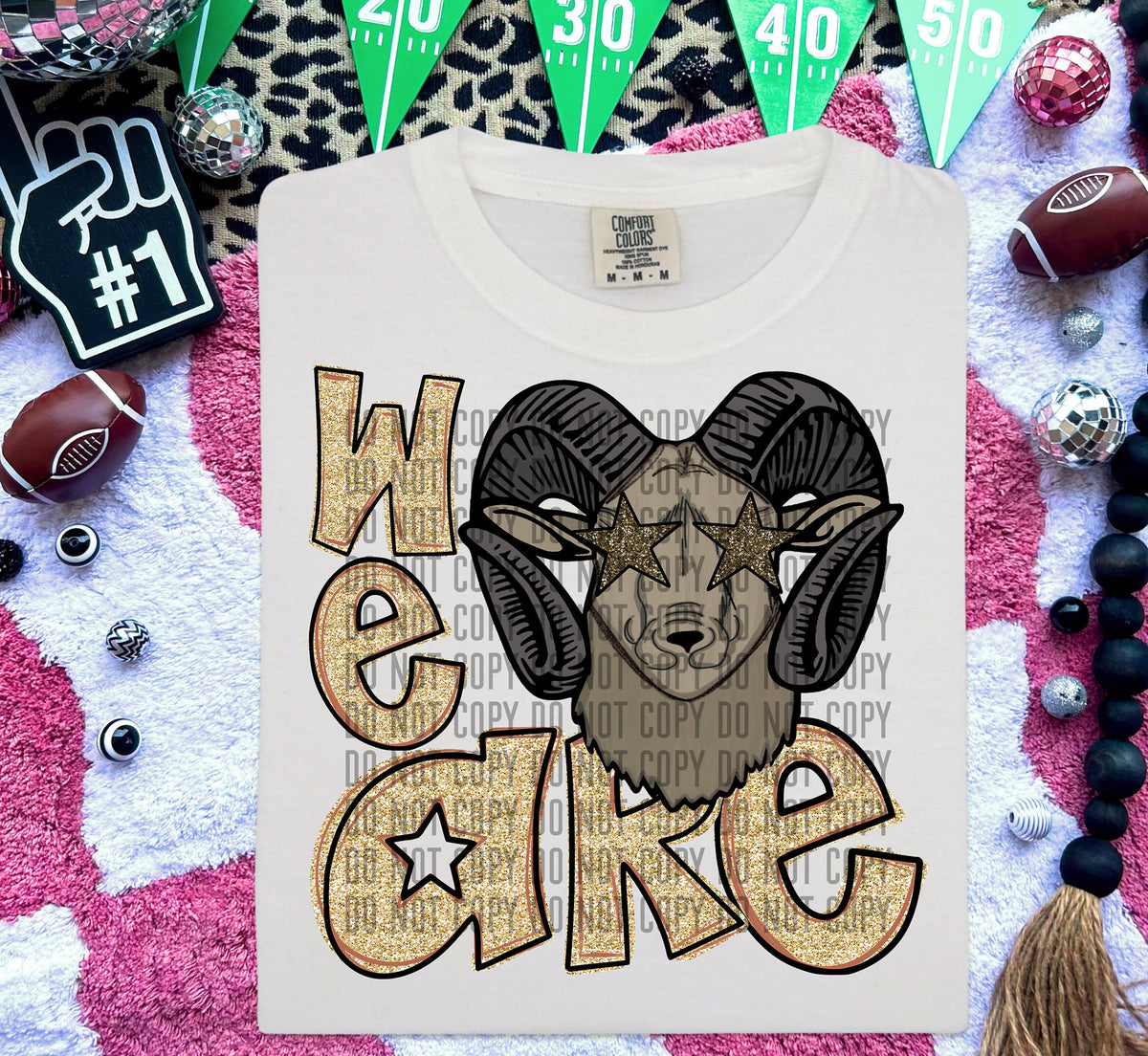 We Are Goats Gold (Grey) 59032 DTF transfer