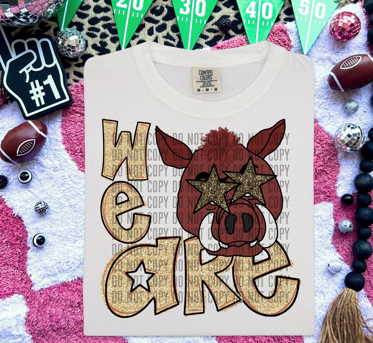 We Are Razorbacks Gold (Maroon) 59033 DTF transfer