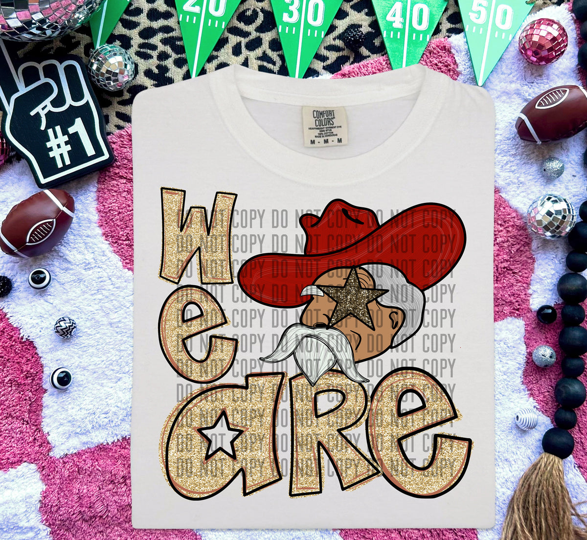 We Are Rebels Gold (Red Hat) 59036 DTF transfer
