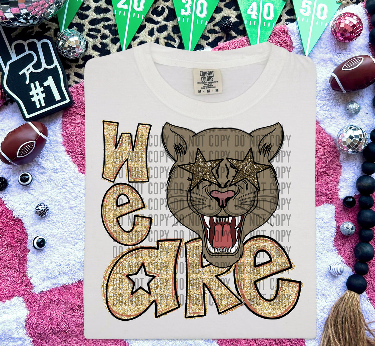We Are Cougars Gold 59003 DTF transfer