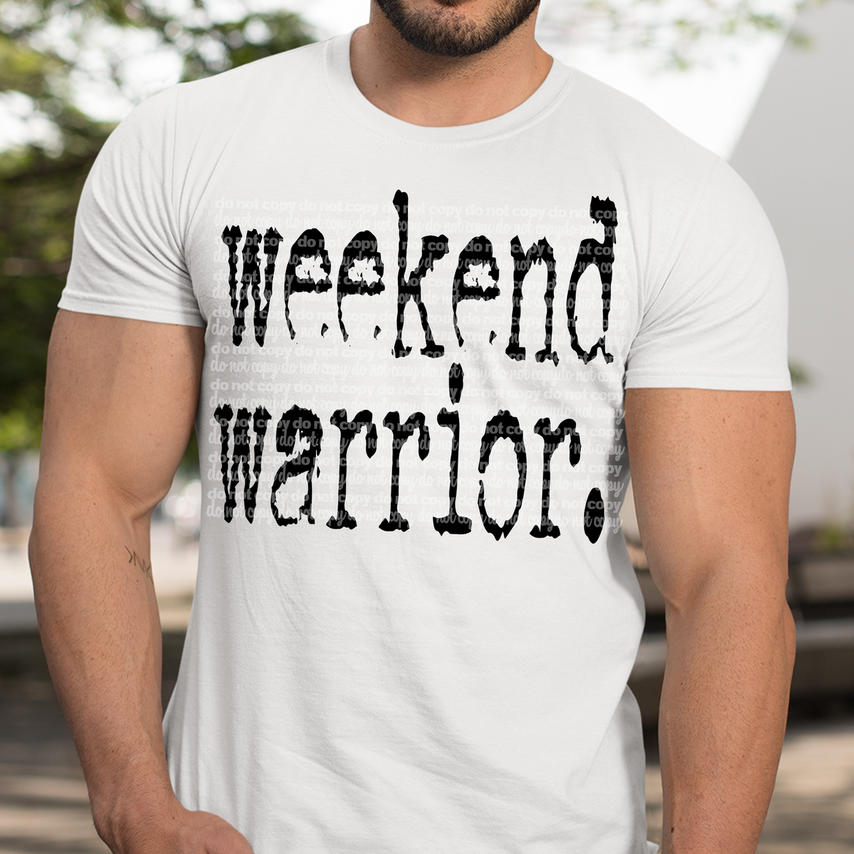 Weekend Warrior typography (TTD) 102999 DTF transfer