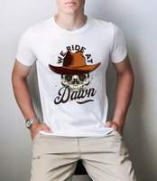 We Ride At Dawn Skull 59608 DTF Transfer